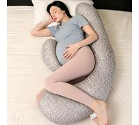 Chilling Home Pregnancy Pillow, F-Shaped Combo Maternity Pillow, Comfortable Full-Body Pillow with Adjustable Wedge, Breathable Fabric, Removable and Washable Pillowcase