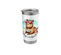 Chilling On The Beach Fun Capybara Stainless Steel Insulated Tumbler