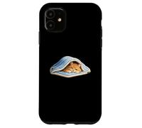 Chilling orange tabby Cat Under Blanket Cute Cat Lover Case for iPhone 11