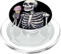 Chilling Out with Ice Cream and a Skeleton for Man and Woman PopSockets PopGrip for MagSafe