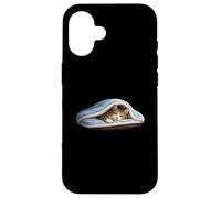 Chilling tabby Cat Under Blanket Cute for Cat Lover Case for iPhone 16
