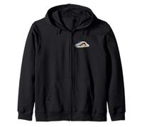 Chilling tabby Cat Under Blanket Cute for Cat Lover Zip Hoodie