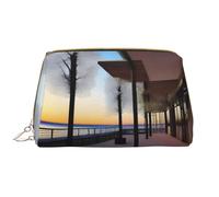 ChillingChills Leather Portable Makeup Bag for Cosmetics, Toiletries, and Daily Essentials
