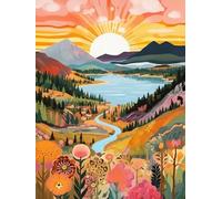 Chilliyin 5D Diamond Painting Kits for Adults Beginners, Diamond Art Kits DIY Full Round Drill Diamond Dot Gem Art Kits for Adults,Crafts for Decor 12x16 Inch