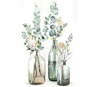 Chilliyin 5D Diamond Painting Kits for Adults Beginners,Modern Bottle Flowers Diamond Art Kits DIY Full Round Drill Diamond Dot Gem Art Kits for Adults,Crafts for Decor 12x16 Inch