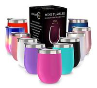 CHILLOUT LIFE 12 oz Stainless Steel Tumbler with Lid & Gift Box - Double Wall Vacuum Insulated Travel Coffee Mug with Splash Proof Slid Lid - Insulated Cup for Hot & Cold Drinks, Hot Pink Tumbler