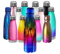 CHILLOUT LIFE Stainless Steel Water Bottle: 17 oz Double Wall Insulated Cola Bottle Shape for Cold and Warm Drinks, BPA Free