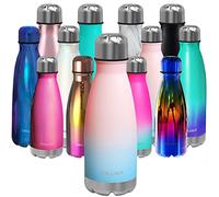 CHILLOUT LIFE Stainless Steel Water Bottle for Kids School: 12 oz Double Wall Insulated Cola Shape for Cold and Warm Drinks, BPA Free Metal Sports Bottle for Boys, Girls & Women