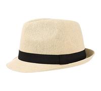 CHILLOUTS Bardolino Cotton Trilby Hat Sun (L (58-59 cm) - Cream White)
