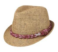 CHILLOUTS Labasa Trilby Straw Hat Summer Sun (L/XL (58-60 cm) - Brown)