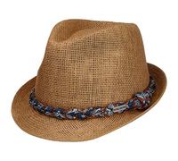 CHILLOUTS Labasa Trilby Straw Hat Women - Sun Summer Beach Spring-Summer - L/XL (58-60 cm) Nature-Brown