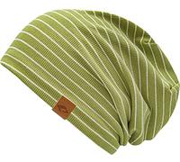 CHILLOUTS Taipeh Stripes Beanie Hat Oversized (One Size - Green)