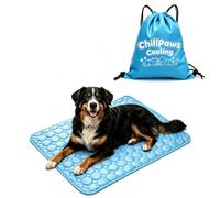 ChillPaws Cooling Mat - Breathable, Washable, Freeze-Free or Gel-Free, Portable Cat and Dog Mat for Cages, Cars, Sofas, Floors, Indoor/Outdoor, All Year Round. (M 24.40‘’X19.68'')