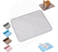 ChillPaws Cooling Mat, Ice Silk Cooling Mat for Dogs, Self-Cooling Dog Mat, Non-Slip Washable Cool Bed Mats (Gray, M)