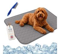 ChillPaws Cooling Mat - XS/S/M/L/XL/XXL Chilli Paws Cooling Mat with Washable Ice Silk Breathable,Instant Pet Cooling Blanket,Anti-Slip Chew-Resistant,for Crates Sofas&Summer Garden (Gray 2,100x70cm)
