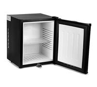 ChillQuiet 23L Silent Mini Fridge - Lockable Table Top Drinks & Snacks Cooler, Large 36 Can Capacity, Silent Running, Compact Black Design for Home, Office, Gaming or Bar