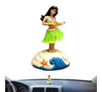 Chills Head Decoration - Dancing Mini Girl Dashboard Doll | Cute Cartoon Car Interior for Road Trip, Beach Bar, Coffee Table, Bookcase, Bedroom, Office Desk, Party Gift