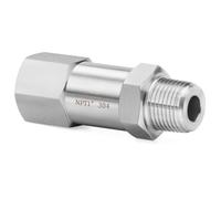 ChillWaves 304 Stainless Steel In-Line Split Check Valve 1" NPT Male x 1" NPT Female Thread, One-Way Non-return Check Valve for Backflow Prevention(1-PACK)