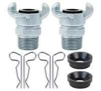 ChillWaves Iron Air Hose Fitting, 1" NPT Male 2 Lug Universal Coupling, Chicago Fitting(2-PACK)