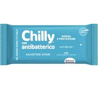 Chilly Antibacterial Intimate Wipes, Defense Action, 100% Biodegradable Fabric, PH 5, Clinically Proven, 1 Pack of 12 Wipes