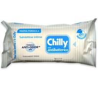 Chilly Antibacterial Intimate Wipes, Defense Action, 100% Biodegradable Fabric, PH 5, Clinically Proven, 1 Pack of 12 Wipes