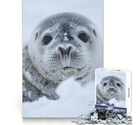 Chilly Serenity Seal 1000 Piece Jigsaw Puzzles for Adults Teenagers DownTime Game Rich Color Real Challenge Wall Accent (38x26cm)