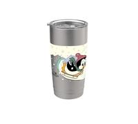 Chilly Willy the Penguin Sledding Holiday Stainless Steel Insulated Tumbler