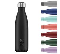 Chilly's Aqua Bottle - Stainless Steel and Reusable - Leak Proof, Sweat Free - Black - 500ml
