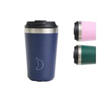 Chilly's Original Coffee Cup - Thermal Mug - Dark Blue, 340 ml | Leak-Proof, Travel Mug with Lid, Double Walled, Vacuum Insulated Mug, Stainless Steel