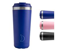 Chilly's Original Coffee Cup - Thermal Mug For Cold & Hot Drinks - Leak-Proof Travel Mug with Lid - Double Walled Vacuum Insulated Mug - Stainless Steel - Matte Blue, 500ml