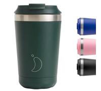 Chilly's Original Coffee Cup - Thermal Mug - Matte Green, 340ml | For Cold & Hot Drinks - Leak-Proof Travel Mug with Lid - Double Walled Vacuum Insulated Mug - Stainless Steel