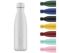 Chilly's Original Water Bottle - Vacuum Insulated Stainless Steel Water Bottle, Reusable Thermal Flask for Hot & Cold Drinks - Leak Proof, No Sweat - Monochrome - All White, 500ml