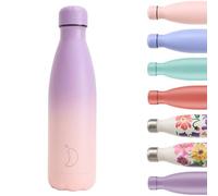 Chilly's Original Water Bottle - Vacuum Insulated Stainless Steel Water Bottle, Reusable Thermal Flask for Hot & Cold Drinks - Leak Proof, No Sweat - Peach Purple, 500ml