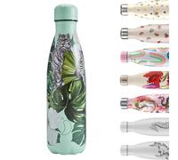 Chilly's Original Water Bottle - Vacuum Insulated Stainless Steel Water Bottle, Reusable Thermal Flask For Hot & Cold Drinks - Leak Proof, No Sweat - Wild Monstera, 500ml