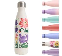 Chilly's Original Water Bottle - Vacuum Insulated Stainless Steel Water Bottle, Reusable Thermal Flask for Hot & Cold Drinks - Leak Proof, No Sweat - Spring Flowers, 500ml