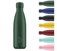 Chilly's Original Water Bottle - Vacuum Insulated Stainless Steel Water Bottle, Reusable Thermal Flask For Hot & Cold Drinks - Leak Proof, No Sweat - Matte - All Green, 500ml