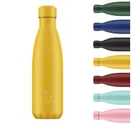 Chilly's Original Water Bottle - Vacuum Insulated Stainless Steel Water Bottle, Reusable Thermal Flask For Hot & Cold Drinks - Leak Proof, No Sweat - Matte - All Burnt Yellow - 500ml