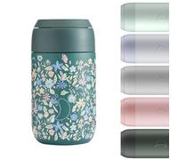 Chilly's Series 2 Coffee Cup - Tight seal, No Sweating - BPA-Free Stainless Steel - Reusable - Double Walled, Vacuum Insulated - Summer Sprigs, 340ml