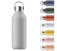 Chilly's Series 2 Drinking Bottle - Stainless Steel Insulated Flask with Soft-Touch Collar and Carry Strap - Thermal Bottle for Hot and Cold Drinks - Leak-Proof, No Sweating - Granite Grey, 500 ml