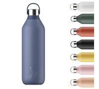 Chilly's Series 2 Vacuum Insulated Water Bottle - Whale Blue, 1000ml | Stainless Steel Water Bottle, Soft Collar, Carry Loop, Thermal Flask, Hot & Cold Drinks, Leak Proof, No Sweat