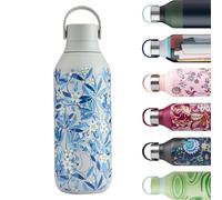 Chilly's Series 2 Water Bottle - Stainless Steel Thermal Bottles with Double Wall Vacuum, Soft Collar & Carry Loop - Brighton Blossom, 500ml