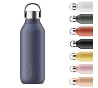 Chilly's Series 2 Water Bottle - Vacuum Insulated Stainless Steel Water Bottle with Soft Collar & Carry Loop, Thermal Flask For Hot & Cold Drinks - Leak Proof, No Sweat - Whale Blue, 500ml