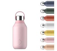 Chilly's Series 2 Water Bottle - Vacuum Insulated Stainless Steel Water Bottle with Soft Collar & Carry Loop, Thermal Flask For Hot & Cold Drinks - Leak Proof, No Sweat - Blush Pink, 350ml
