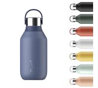 Chilly's Series 2 Water Bottle - Vacuum Insulated Stainless Steel Water Bottle with Soft Collar & Carry Loop, Thermal Flask For Hot & Cold Drinks - Leak Proof, No Sweat - Whale Blue, 350ml