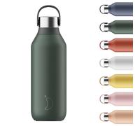 Chilly's Series 2 Water Bottle - Vacuum Insulated Stainless Steel Water Bottle with Soft Collar & Carry Loop, Thermal Flask For Hot & Cold Drinks - Leak Proof, No Sweat - Pine Green, 500ml