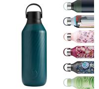 Chilly's Series 2 Water Bottle - Vacuum Insulated Stainless Steel Water Bottle with Soft Collar & Carry Loop, Thermal Flask For Hot & Cold Drinks - Leak Proof, No Sweat - Water, 500ml