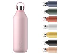 Chilly's Series 2 Water Bottle - Vacuum Insulated Stainless Steel Water Bottle with Soft Collar & Carry Loop, Thermal Flask for Hot & Cold Drinks - Leak Proof, No Sweat - Blush Pink, 1000ml