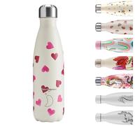 Chilly's Water Bottle - Stainless Steel and Reusable - Leak Proof, Sweat Free - Hearts, 500ml