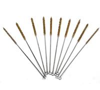Chiloskit 10Pcs 6mm Tube Brush Kit Brass Wire Tube Brush Cleaning ToolLong-Handle Bristle Cleaning, 6mm/10mm//14mm (6mm)