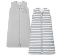 Chilsuessy Baby Sleeping Bag 2.0 Tog 2pcs Rayon Made from Bamboo Nursery Sleeping Sack Soft Wearable Blanket Winter Baby Sleep Bag for Newborn Infant, 2 Tog Set A, 12-18 Months